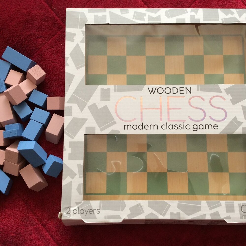 Five Below Modern Classic Wooden Chess Game Set. - Picture 2 of 3